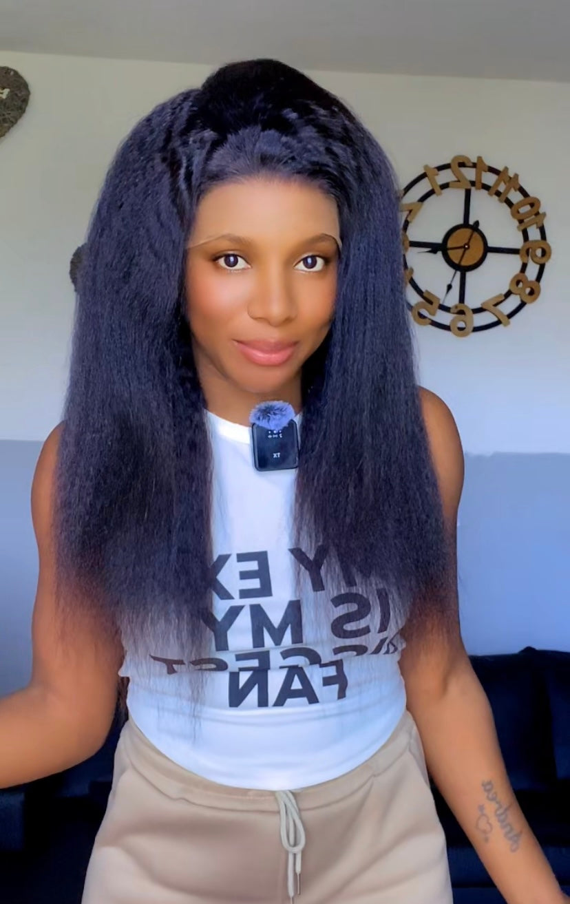 Natural inky streight 24 inches